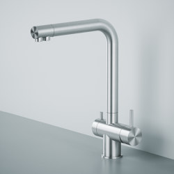 Idealaqua | Kitchen sink mixer Idealaqua series forwater treatment, with separated waterflows. | Kitchen taps | Quadrodesign