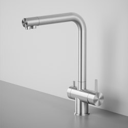 Idealaqua | Kitchen sink mixer Idealaqua series forwater treatment, with separated waterflows. | Rubinetterie cucina | Quadrodesign