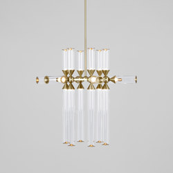 Castle 18-02 (Brass/Clear) | Suspended lights | Roll & Hill