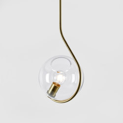 Fiddlehead Pendant (Brass/Clear) | Suspended lights | Roll & Hill