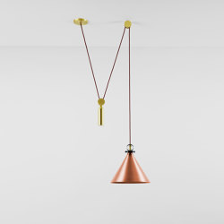 Shape Up Pendant - Cone (Brushed copper) | Suspended lights | Roll & Hill