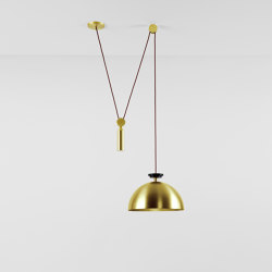 Shape Up Pendant - Hemisphere (Brushed brass) | Suspensions | Roll & Hill