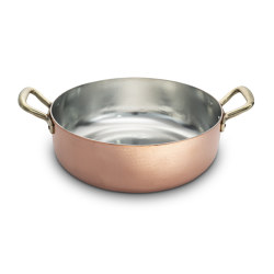 COPPER POTS | PAN WITH DOUBLE HANDLE LARGE | Kitchen accessories | Officine Gullo