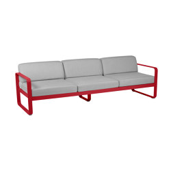 Bellevie | 3-Seater Sofa – Flannel Grey Cushions | Sofás | FERMOB