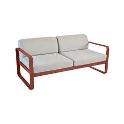 Bellevie | 2-Seater Sofa – Flannel Grey Cushions | Sofas | FERMOB