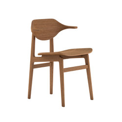 Buffala Dining Chair in light smoked oak | with armrests | NORR11