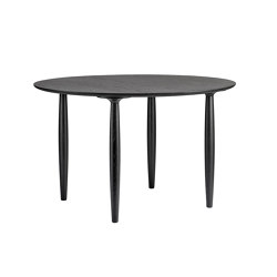 Oku Round Dining Table, Black | Dining tables | NORR11