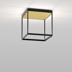 REFLEX² M 300 black | pyramid structure gold | Ceiling lights | serien.lighting