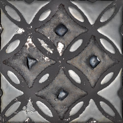 Flora Tiles | Clover Black Ground | Ceramic tiles | Devon&Devon
