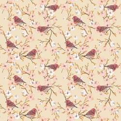 Cherry Blossom Sparrow | Wall coverings / wallpapers | GMM