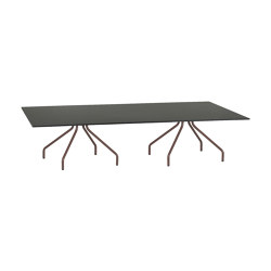 Tisch mit zwei Beinen | Kompakte oberseite
