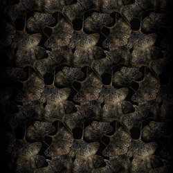 Ginko | Leaf Black Rectangle | Formatteppiche | moooi carpets