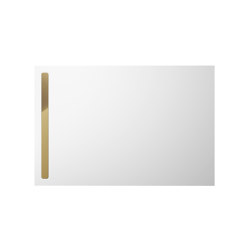 Nexsys alpine white I Cover polished gold | Shower trays | Kaldewei