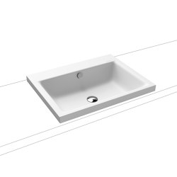 Puro inset countertop washbasin 40 mm alpine white matt | Wash basins | Kaldewei