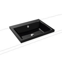 Puro inset countertop washbasin 40 mm black | Lavabos | Kaldewei