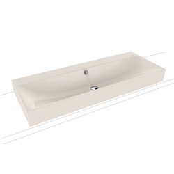 Silenio countertop double washbasin 120 mm pergamon | Wash basins | Kaldewei