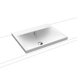 Silenio inset countertop washbasin 40 mm alpine white matt | Lavabos | Kaldewei