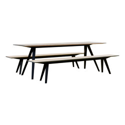 Knikke – foldable bench & table | Table-seat combinations | NEUVONFRISCH