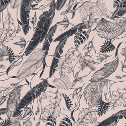 Tropical Foliage Cream | Pattern plants / flowers | TECNOGRAFICA