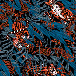 Visayan Leopard Night | Wall art / Murals | TECNOGRAFICA