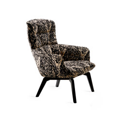 Marla | Easy Chair High with wooden frame |  | FREIFRAU MANUFAKTUR