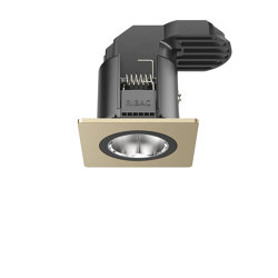 SPARK Downlight 1400 with quadratic rim champagne anodised | Recessed ceiling lights | RIBAG