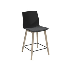FourSure® 90 upholstery wooden legs | Bar stools | Four Design