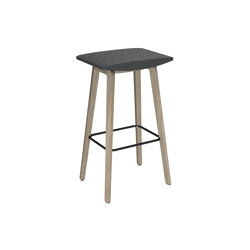 Four Stools 105 upholstery, wooden legs | Bar stools | Four Design