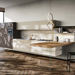 36e8 Marble XGlass Kitchen - 1092 | Fitted kitchens | LAGO