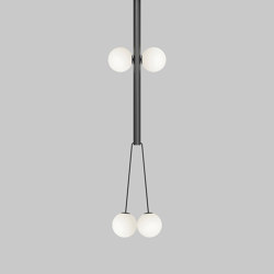 Thick tube and globes 421OL-P02 | Suspended lights | Atelier Areti