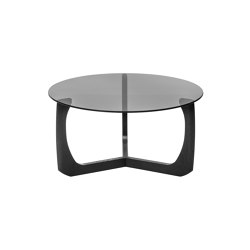 Lili lounge table Ø75 | black lacquered oak