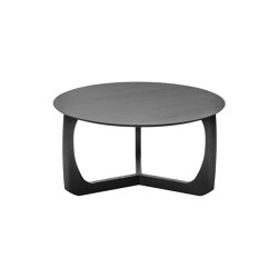 Lili lounge table Ø90 | black lacquered oak