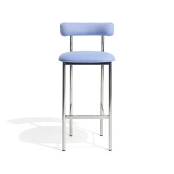 Font light bar stool | lavender blue