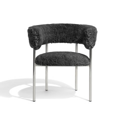 Font regular dining armchair | grey sheepskin | Chairs | møbel copenhagen