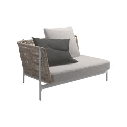 Grand Weave Left Corner Unit White | Armchairs | Gloster Furniture GmbH