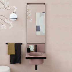 Elle Tonda wall-hung washbasin with mirror