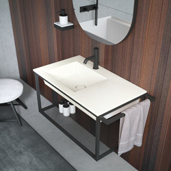 Era wall-hung washbasin 80 with framework | Wash basins | Ceramica Cielo