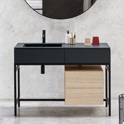 Milano washbasin with cabinet | Wash basins | Ceramica Cielo