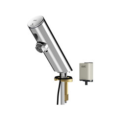 F3E Electronic pillar tap with battery compartment | Grifería para lavabos | KWC Professional