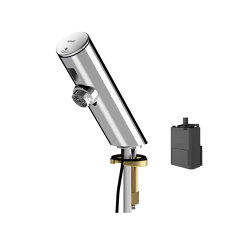 F3E Electronic pillar tap with battery compartment | Grifería para lavabos | KWC Professional