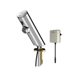 F3E Electronic pillar tap with plug-in power supply unit | Grifería para lavabos | KWC Professional