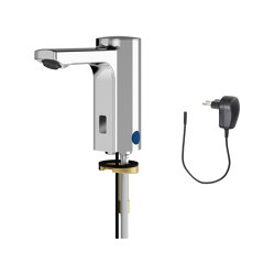 F5E Electronic pillar tap with plug-in power supply unit | Wash basin taps | KWC Professional