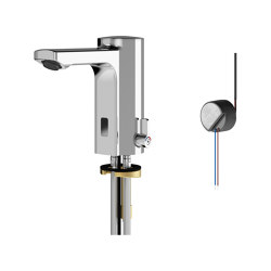 F5E-Mix Electronic pillar mixer with in-wall power supply | Wash basin taps | KWC Professional