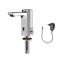 F5E-Mix Electronic pillar mixer with plug-in power supply unit | Wash basin taps | KWC Professional