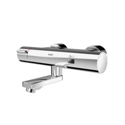 F5E-Therm Electronic thermostat wall-mounted mixer | Rubinetteria lavabi | KWC Professional