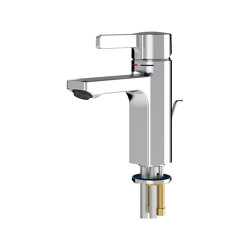 F5L-Mix single-lever pillar mixer with pop-up waste set | Wash basin taps | KWC Professional