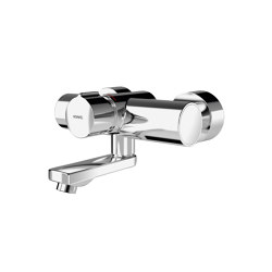 F5S-Mix self-closing wall-mounted mixer | Wash basin taps | KWC Professional