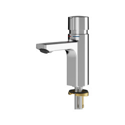 F5S-Mix self-closing pillar mixer | Wash basin taps | KWC Professional