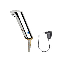 PROTRONIC-S Electronic pillar tap with plug-in power supply unit | Wash basin taps | KWC Professional