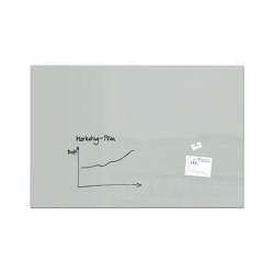 Magnetic Glass Board Artverum, grey, 195 x 135 cm | Flip charts / Writing boards | Sigel